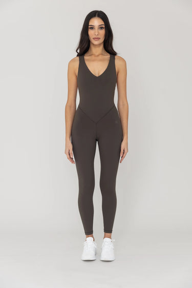 Amara Dark Cocoa Jumpsuit